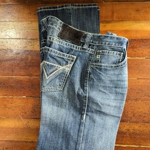 COPY - Rock and Roll Denim Jeans. Pistol Boot Cut 33X34